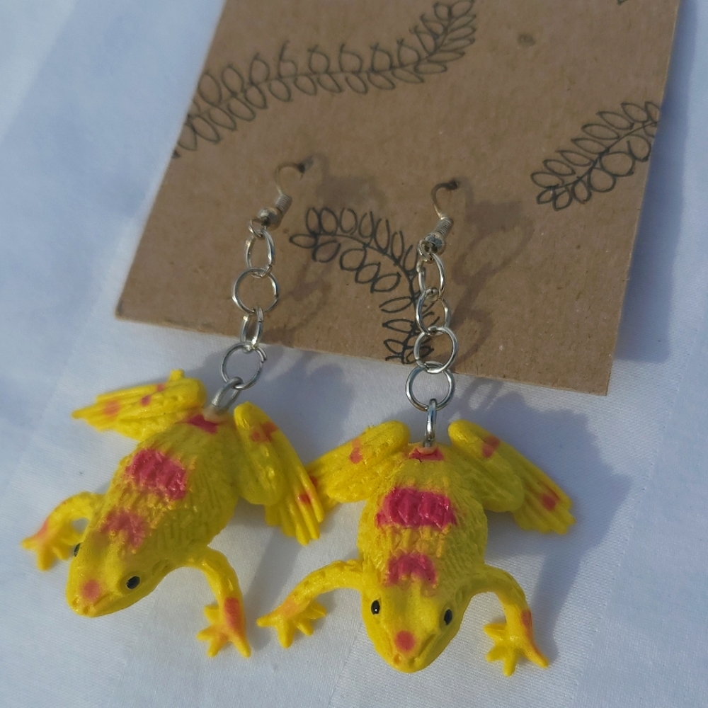 Handmade Frog Earrings